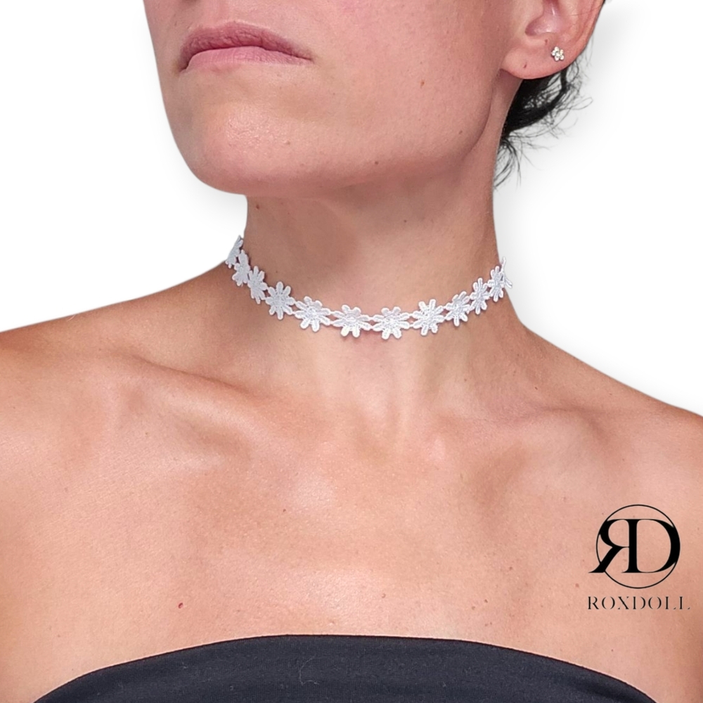 "You're A Daisy If You Do" Handmade Necklace Choker Repurposed